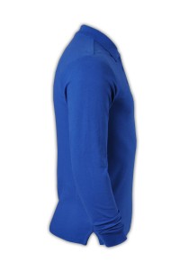 SKLPS011 pure color plain colour bright blue 094 long sleeved men' s Polo shirt 1AD01 online ordering supply long sleeved DIY design polo-shirts cotton 100% breathable polo made in Hk Hong Kong company supplier price back view SKLPS011 pure color plain colour bright blue 094 long sleeved men' s Polo shirt 1AD01 online ordering supply long sleeved DIY design polo-shirts cotton 100% breathable polo made in Hk Hong Kong company supplier price back view